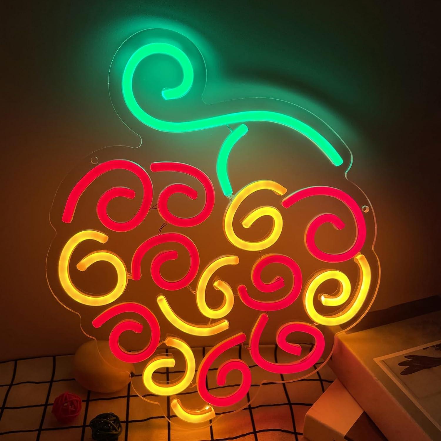 Neon Sign Party - Cyber Fruit Neon Sign USB Dimbare