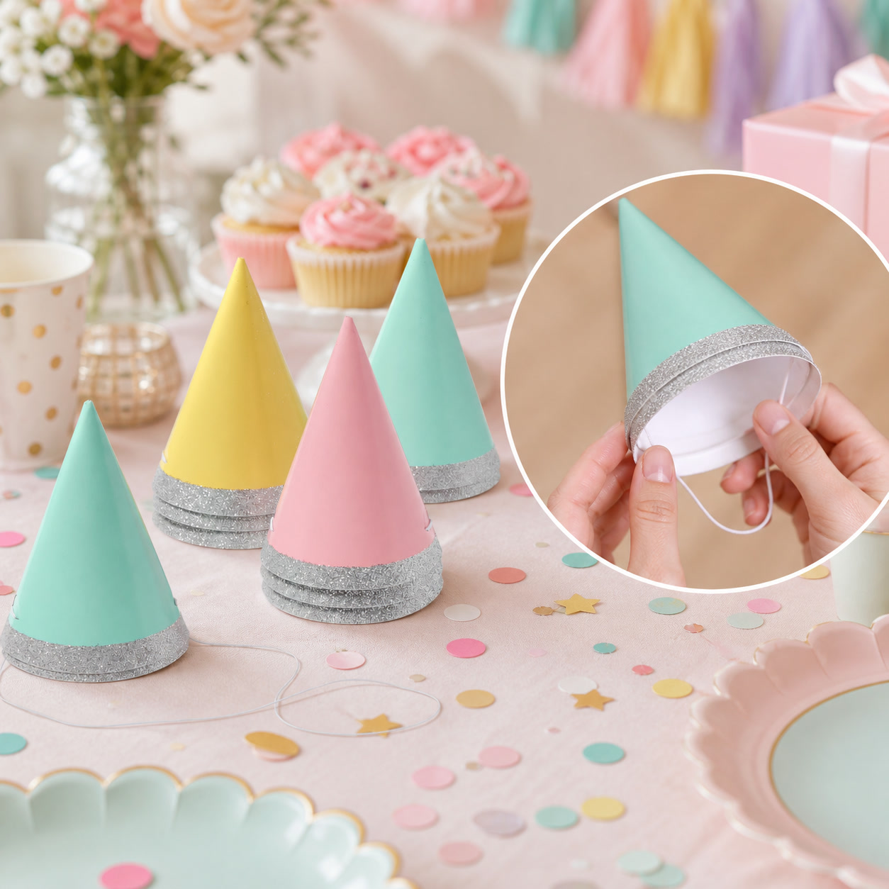 Party Hat Cone - 10 stuks 4 inch mini glitter