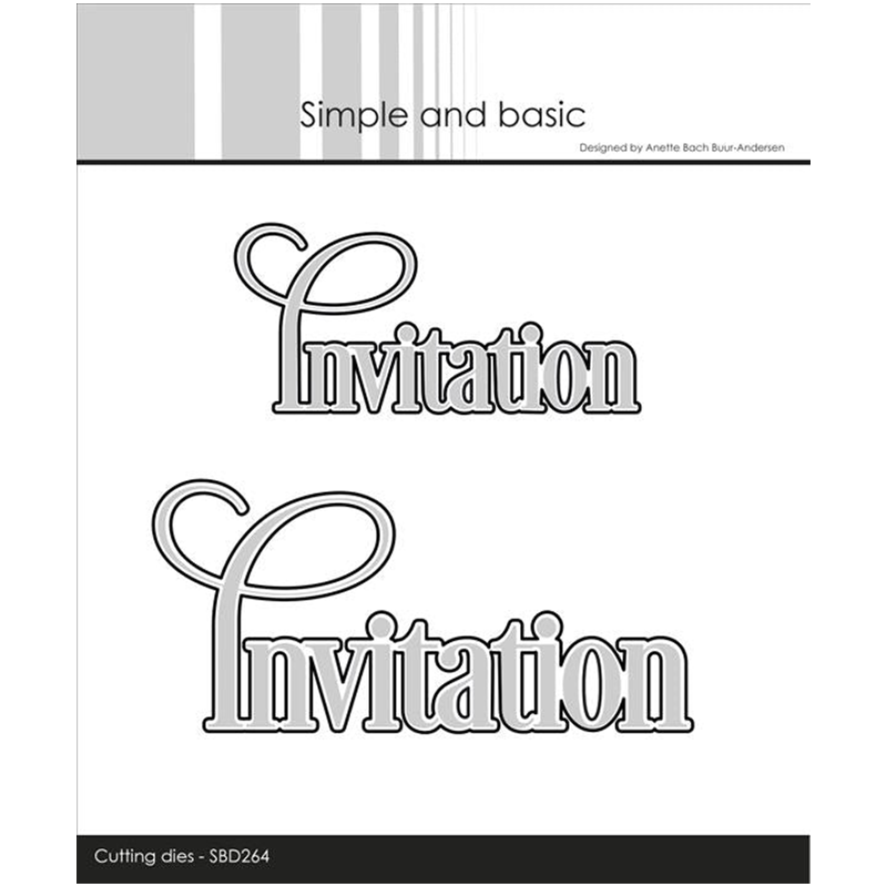 Papercraft Supply Invitation - Uitnodiging Woorden Metalen Stansmessen voor Scrapbooking