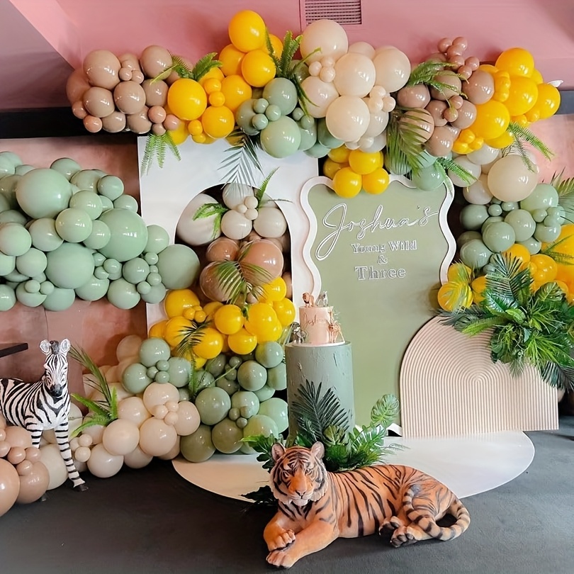Balloon Arch Kit - 146-delige set ballonnenbogen in saliegroen, geel,