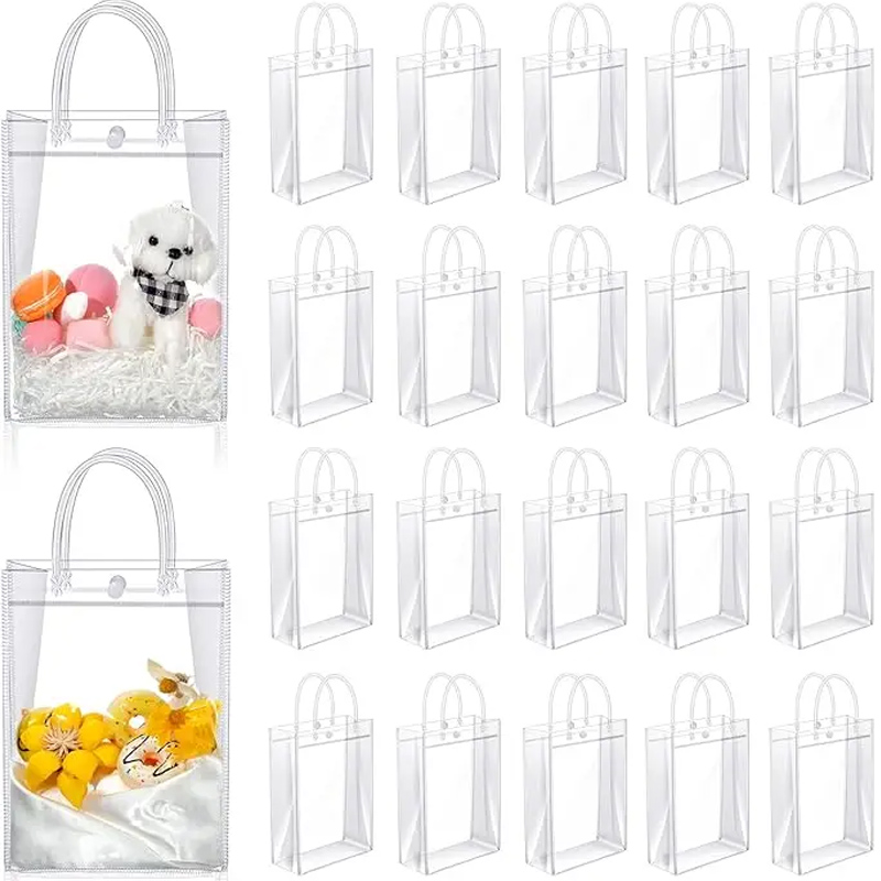 Event Party Shop - Doorzichtige Pvc-Geschenkzakken Met Handvatten Herbruikbare Plastic
