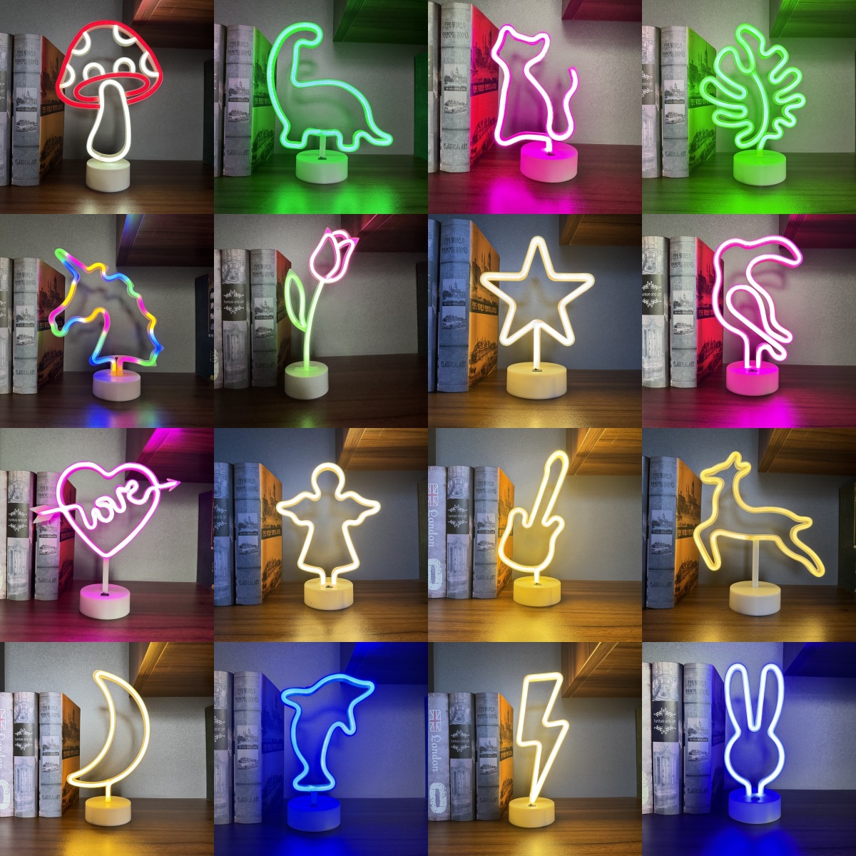 Neon Sign Party - LED Neon Lichtbord met voet, meerdere