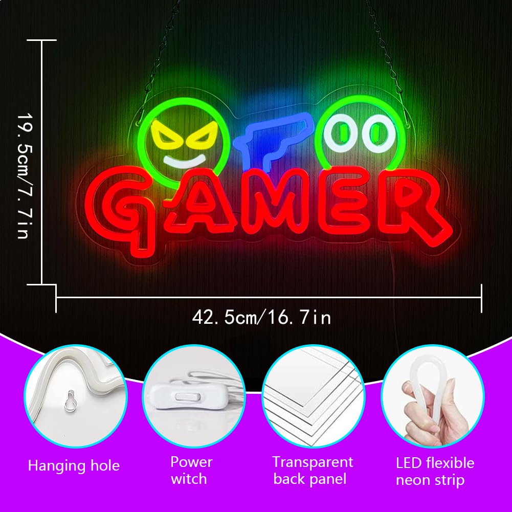 Gamer Neon Sign LED Wandlamp A - Neon Sign Party recensie en prijs