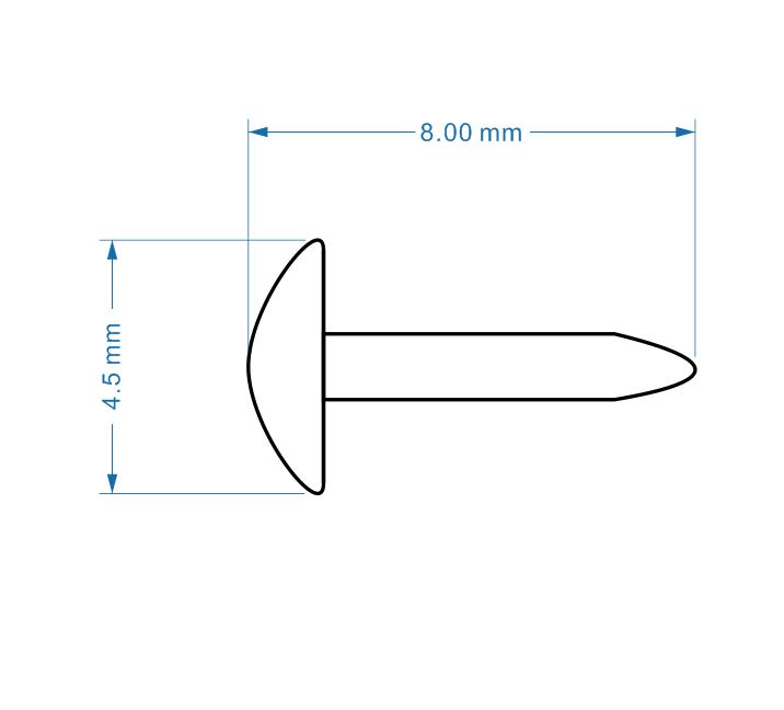 500 stuks 4.5mm Wit Metalen Br - Papercraft Supply Invitation recensie en prijs