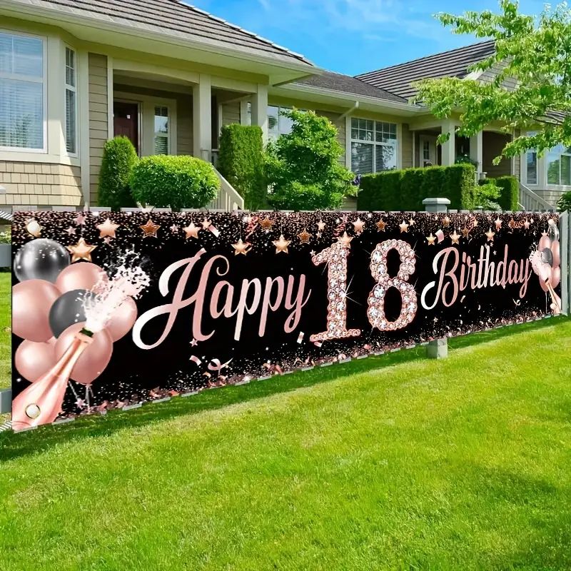 18e verjaardagsbanner, verjaar - Party Banner Gold recensie en prijs