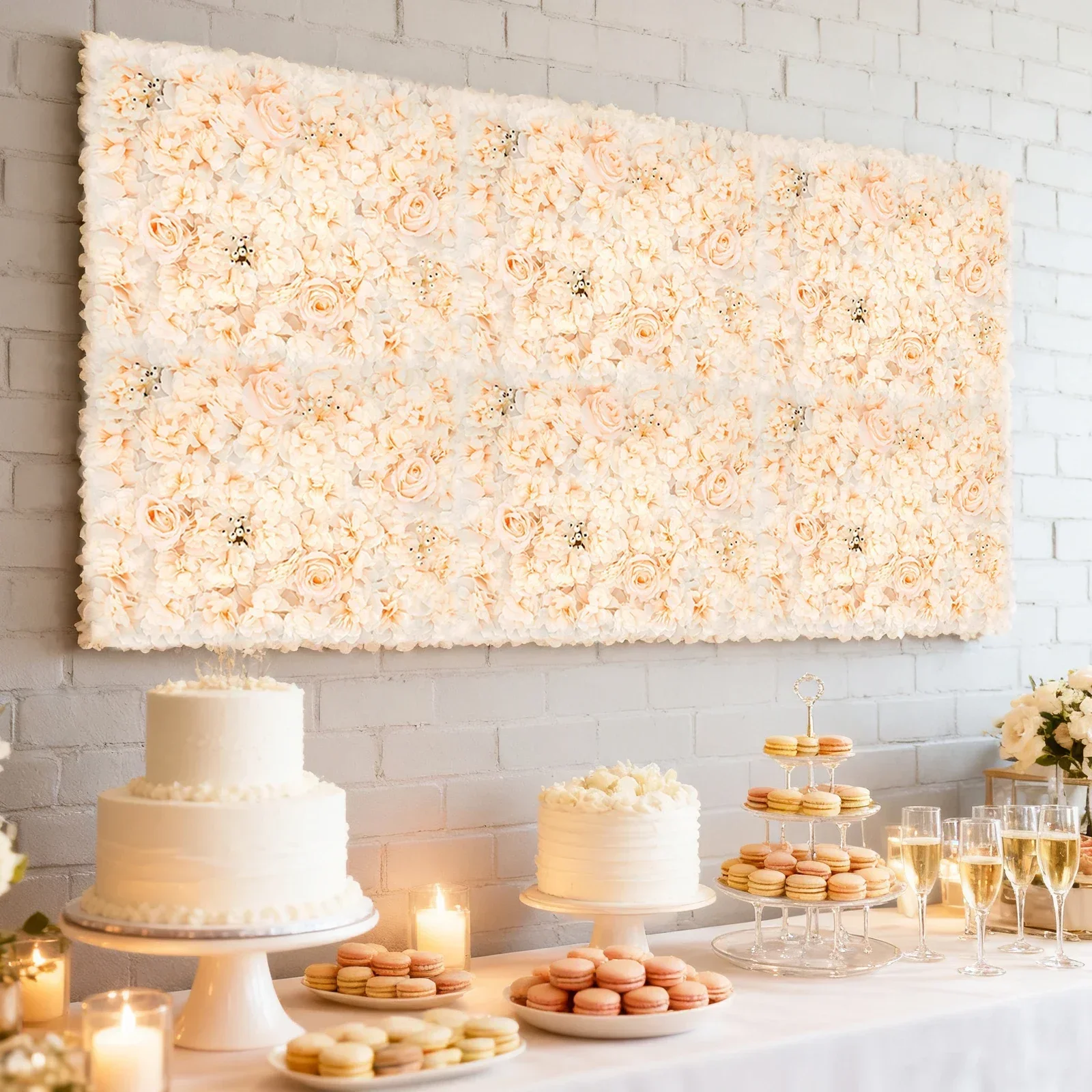 6 STUKS 60*40cm Kunstbloemen W - Flower Wall Panel recensie en prijs