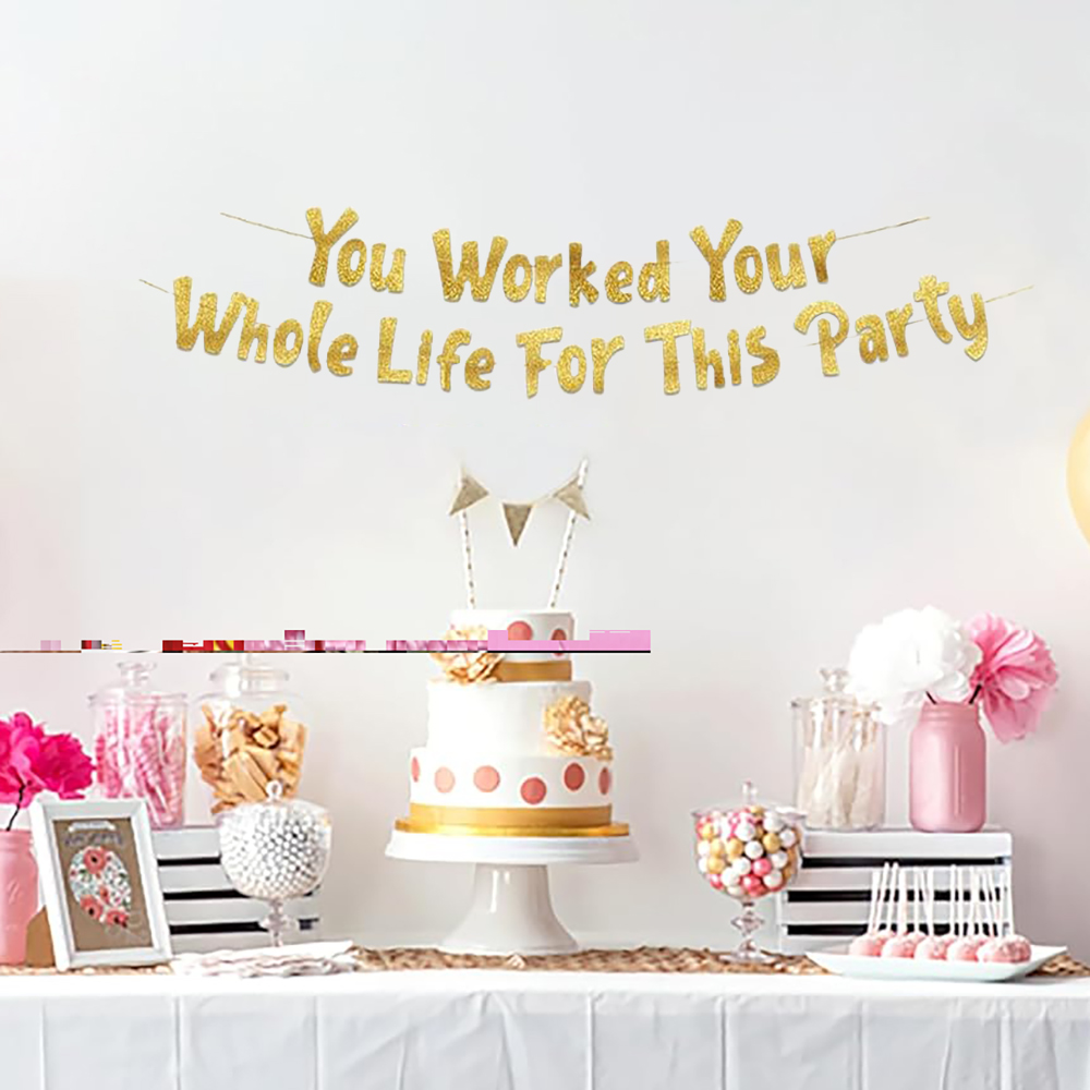 Decoraties voor een pensioenfe - Party Banner Gold recensie en prijs