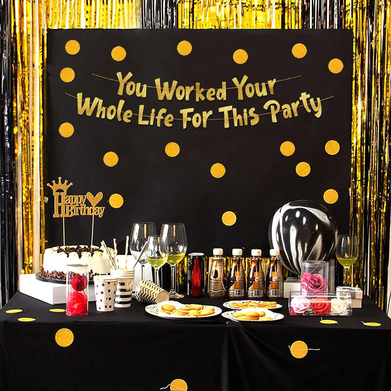 Decoraties voor een pensioenfe - Party Banner Gold recensie en prijs